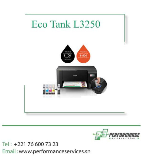 Imprimante Eco Tank L3250 avec réservoir d'encre Imprimante 3 en 1 cou