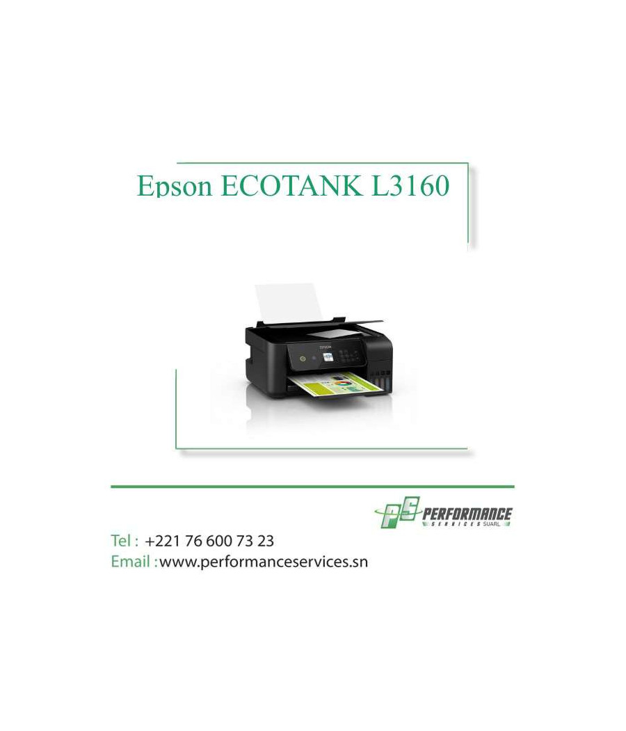 Imprimante Multifonction couleur Epson ECOTANK L3160 / Wi-Fi
