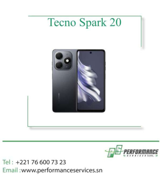 Téléphone tecno Spark 20 Batterie 5000mAp Ecran 6.6″