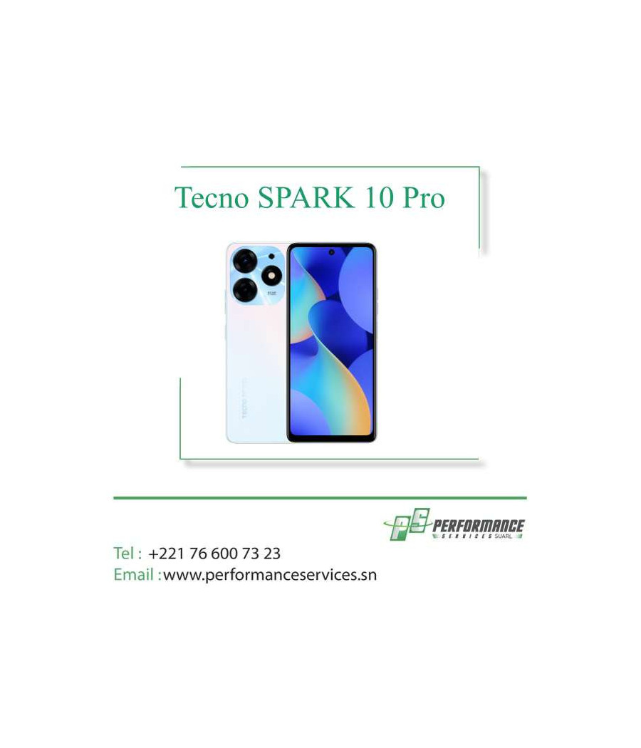 Téléphone TECNO SPARK 10 PRO Écran 6,8" Full HD