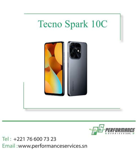 Téléphone Tecno Spark 10C Double SIM 6.6 HD