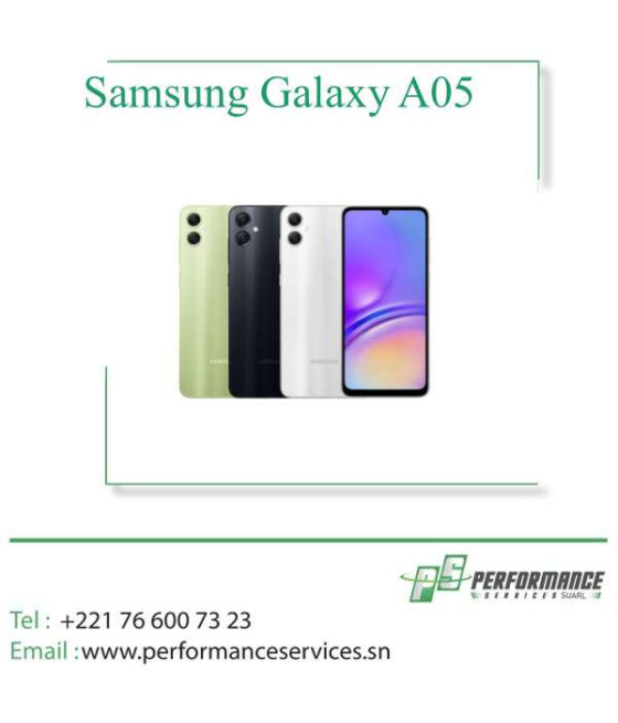 Téléphone Portable Samsung Galaxy A05 – Mémoire 64 Go – Ram 4 Go – écr