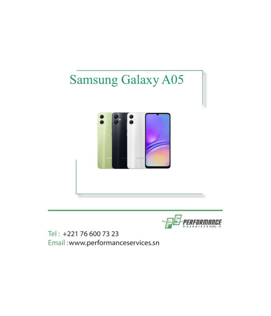 Téléphone Portable Samsung Galaxy A05 – Mémoire 64 Go – Ram 4 Go – écr