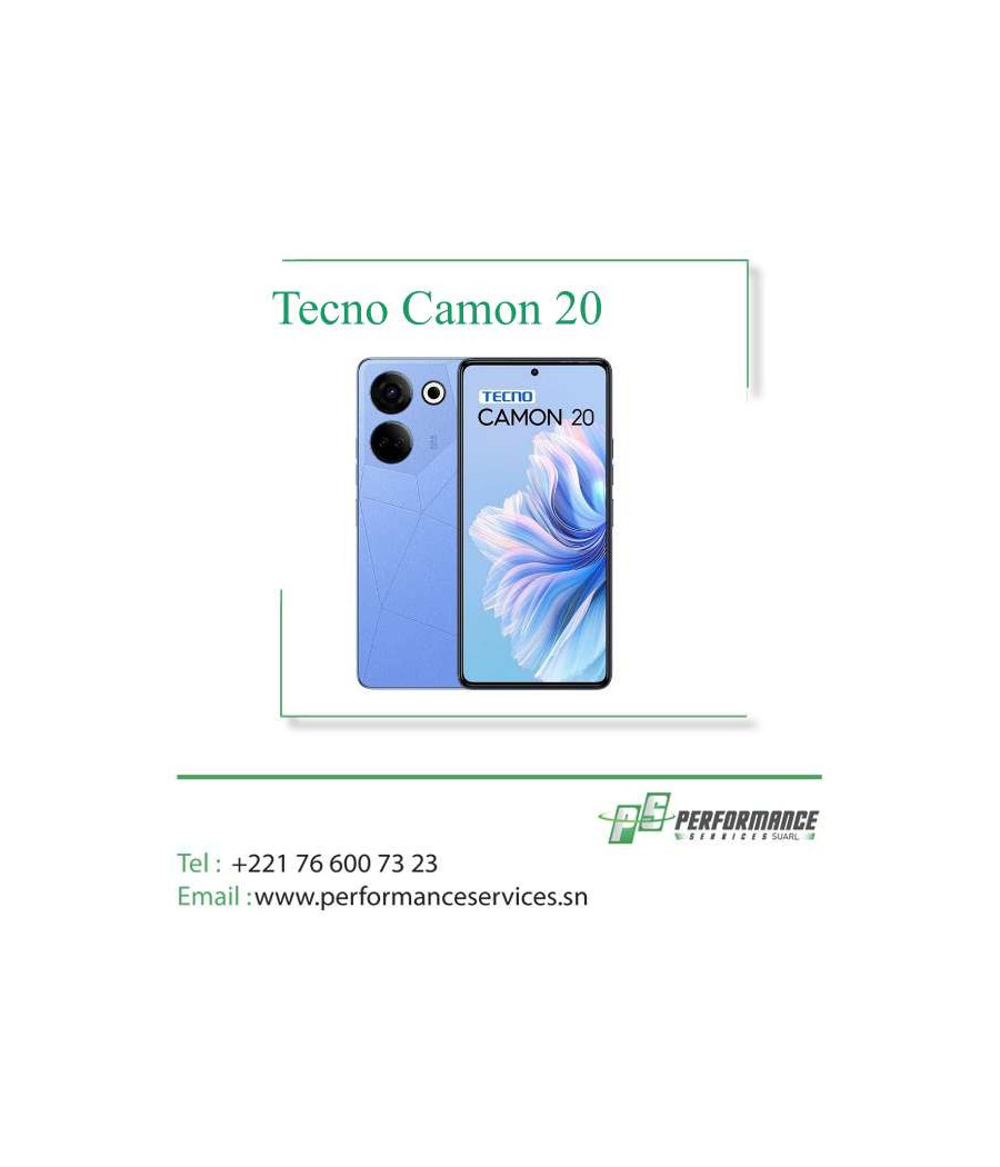 Téléphone Tecno Camon 20 256 Go Ram 8 Go