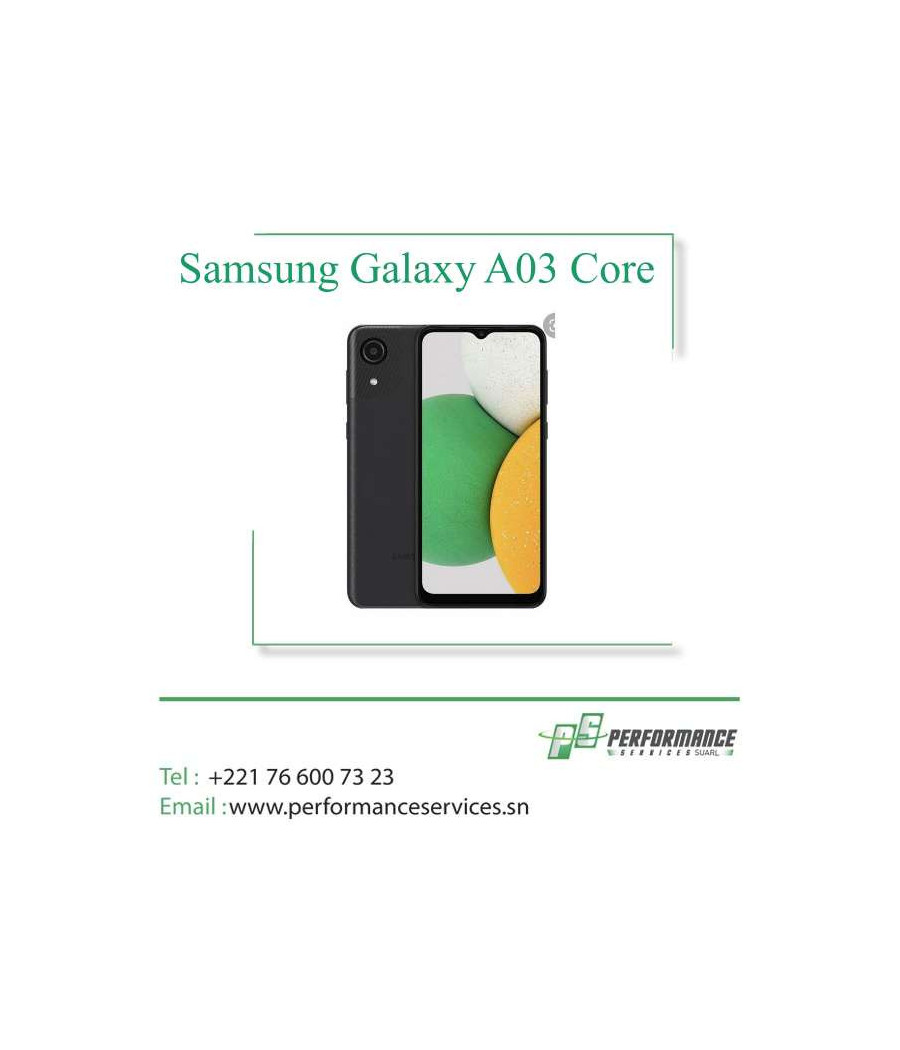 Téléphone Portable SAMSUNG Galaxie A03 Core Écran 6.5 Pouces Mémoire 3