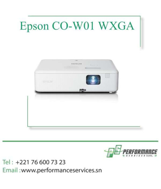 Vidéoprojecteur Professionnel 3LCD EPSON CO-W01 Résolution WXGA 3000 Lumens HDMI/USB