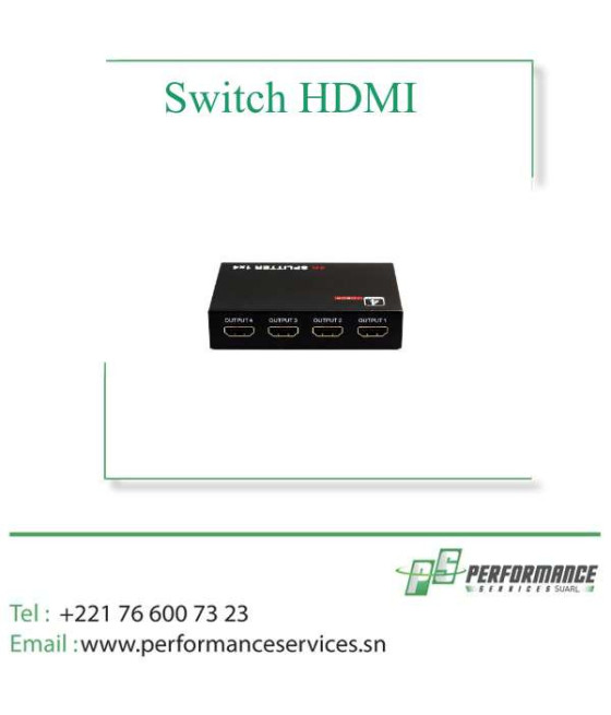 Switch HDMI 4 Ports Output et 1 ports Input