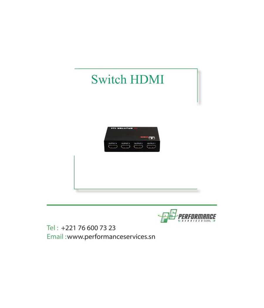 Switch HDMI 4 Ports Output et 1 ports Input