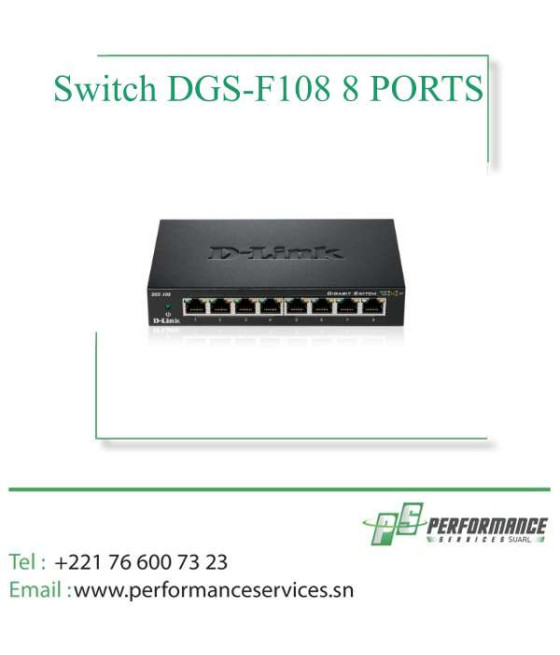 Switch Gigabit D-Link DGS-108 10/100/1000 Mbps