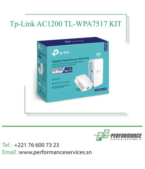 Extender Wifi TP-Link AC1200 TL-WPA7517 KIT