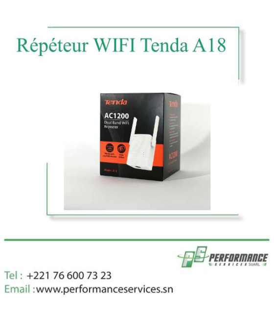 Répéteur WIFI Tenda A18 Dual Band AC1200