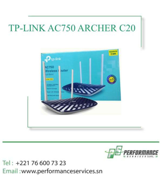 Routeur WiFi TP-LINK AC750 WIRELESS DUAL BAND ARCHER C20