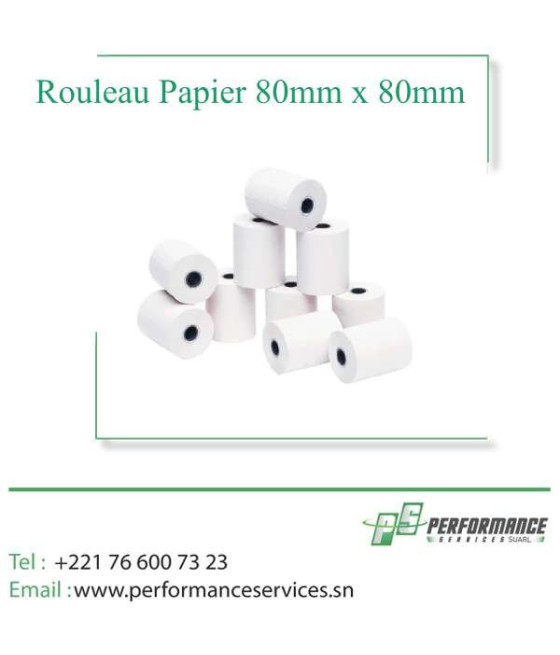 Rouleau Papier Thermique 80 mm x 80 mm