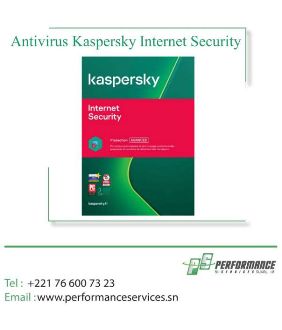 Antivirus Kaspersky Internet Security Licence pour 1 an
