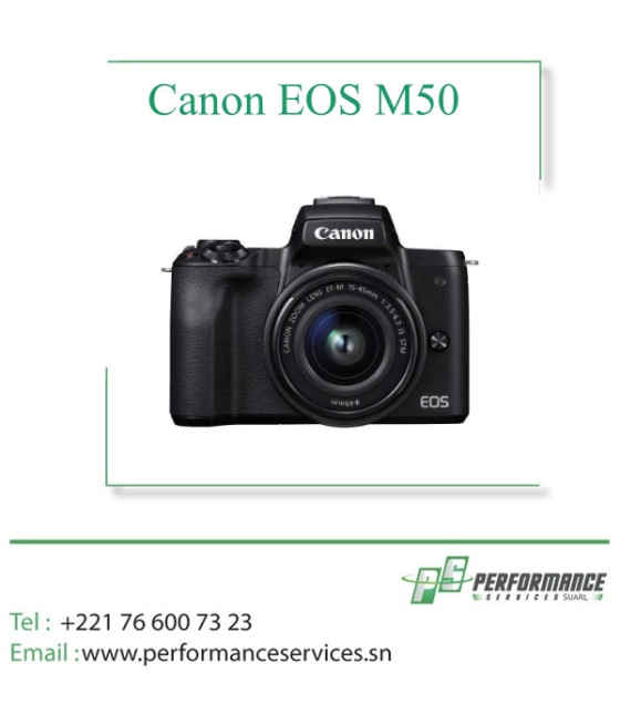 Appareil Photo Numérique Canon EOS M50 + EF-M 15-45 Mm IS STM