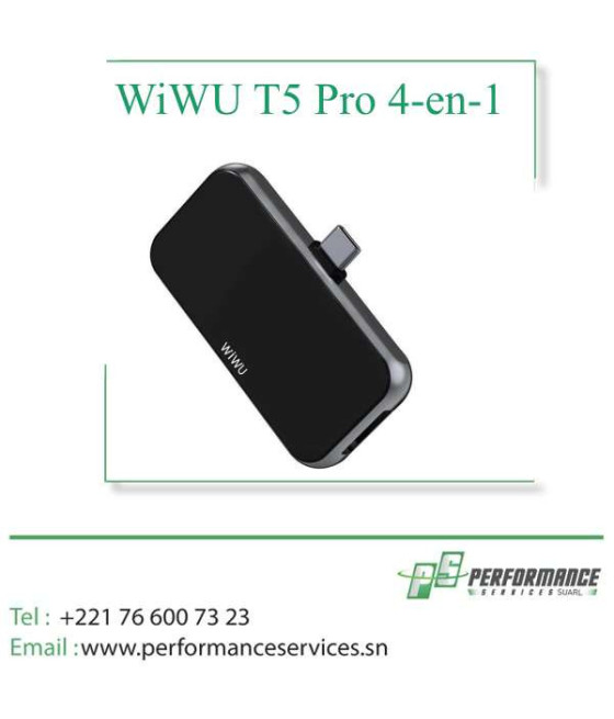 Adaptateur WIWU Alpha 4 en 1 Hub USB-C T5 Pro