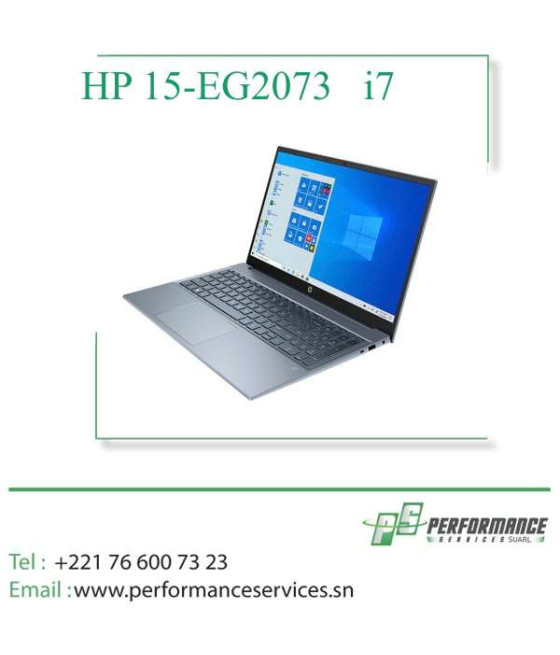 HP Pavilion 15-EG2373  Intel Core i7-1195G7 16 Go de RAM DDR4, SSD 512