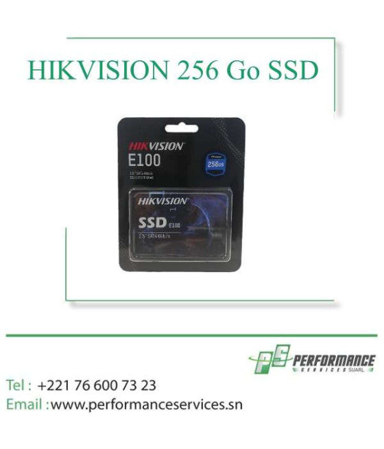 Disque Dur Interne Portable SSD Sata Hikvision E100 2.5" 256 Go SATA 6.0Gbps