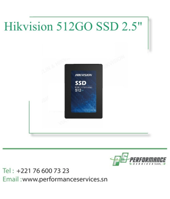 Disque Dur Interne Portable Hikvision Desire 512GO SSD Sata 2.5"
