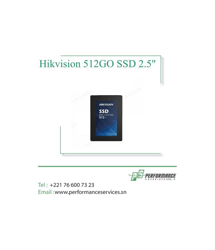 Disque Dure Interne Portable Hikvision Desire 512GO SSD Sata 2.5"