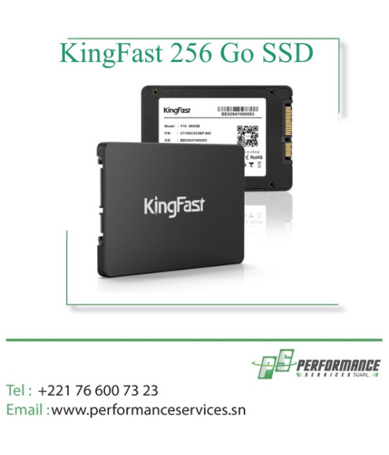 Disque dur Interne KingFast 256 Go SSD 6 Go/s