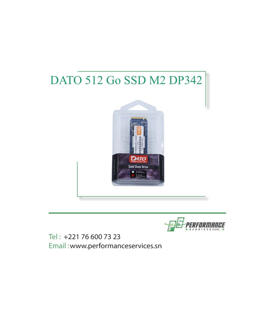 Disque dur Interne Portable DATO 512 Go SSD M2 DP342 NVME