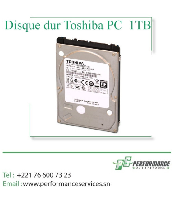 Disque Dur Interne Toshiba PC SATA 1TB