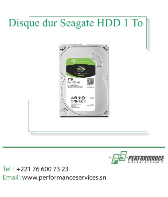 Disque dur interne Seagate HDD 1 To 7200 Tr/min 64 Mo SATA III