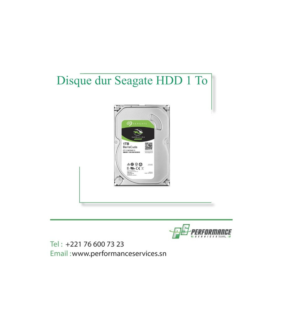 Disque dur interne Seagate HDD 1 To 7200 Tr/min 64 Mo SATA III