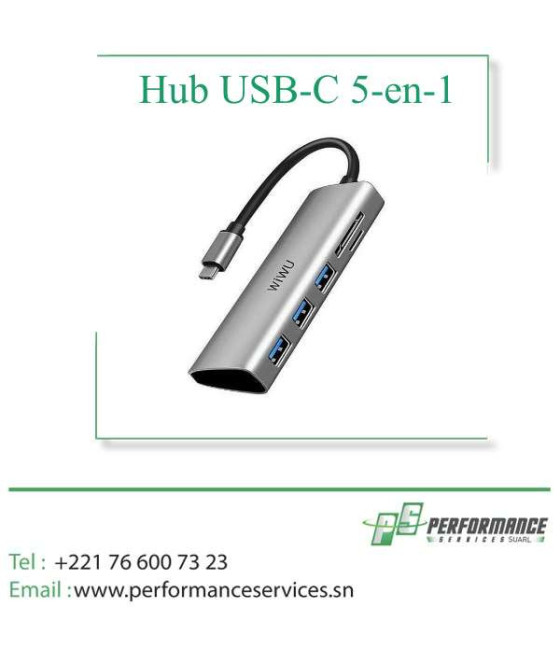 Convertisseur Alpha 532ST Type-C Hub USB-C 5 en 1