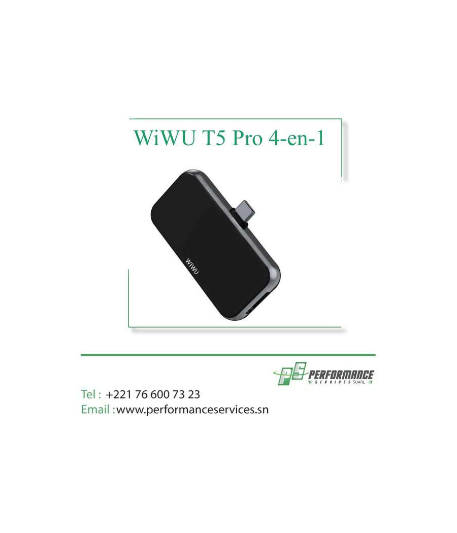 Adaptateur Alpha WiWU T5 Pro 4-en-1 USB Type-C