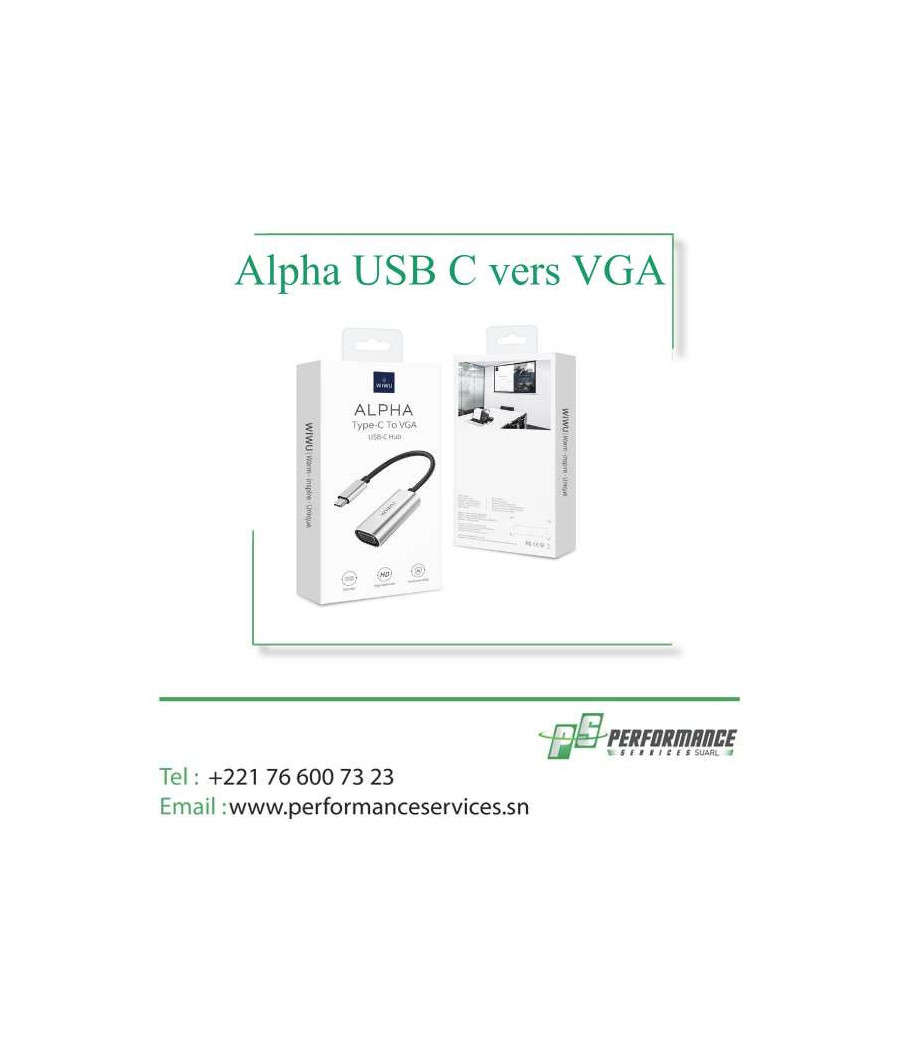 Adaptateur WiWU Alpha USB C vers VGA