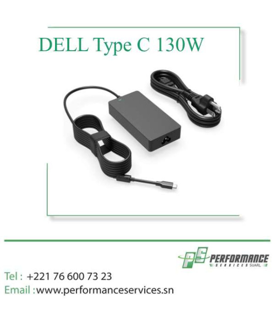 Chargeur d'ordinateur portable Dell 20.5-6.5  TYPE C 130W