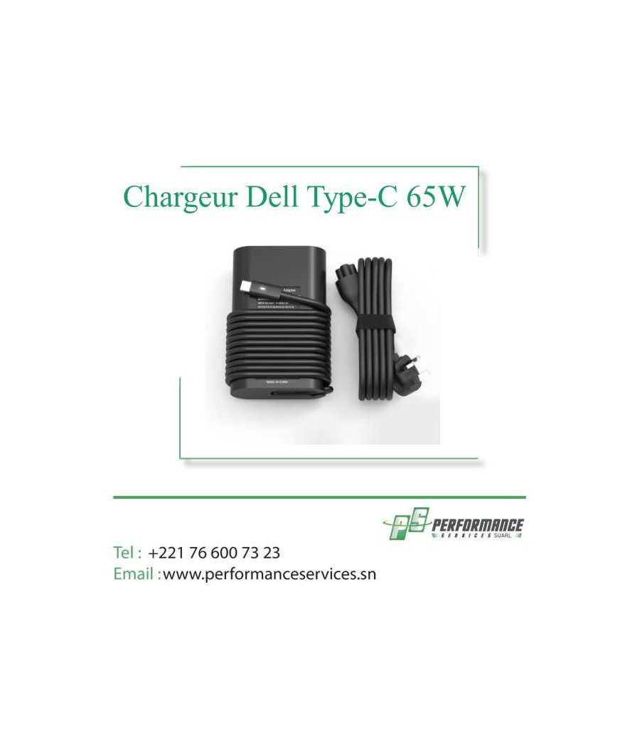 Chargeur Ordinateur DELL TYPE-C  20V3.25A /15V3A / 9V2A / 5V2A