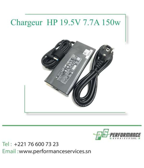 Chargeur d' ordinateur portable HP 15, 19.5V 7.7A 150W