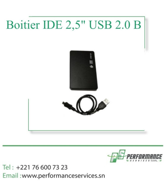 Boîtier Disque  Externe IDE 2,5 pouces USB 2.0 en aluminium