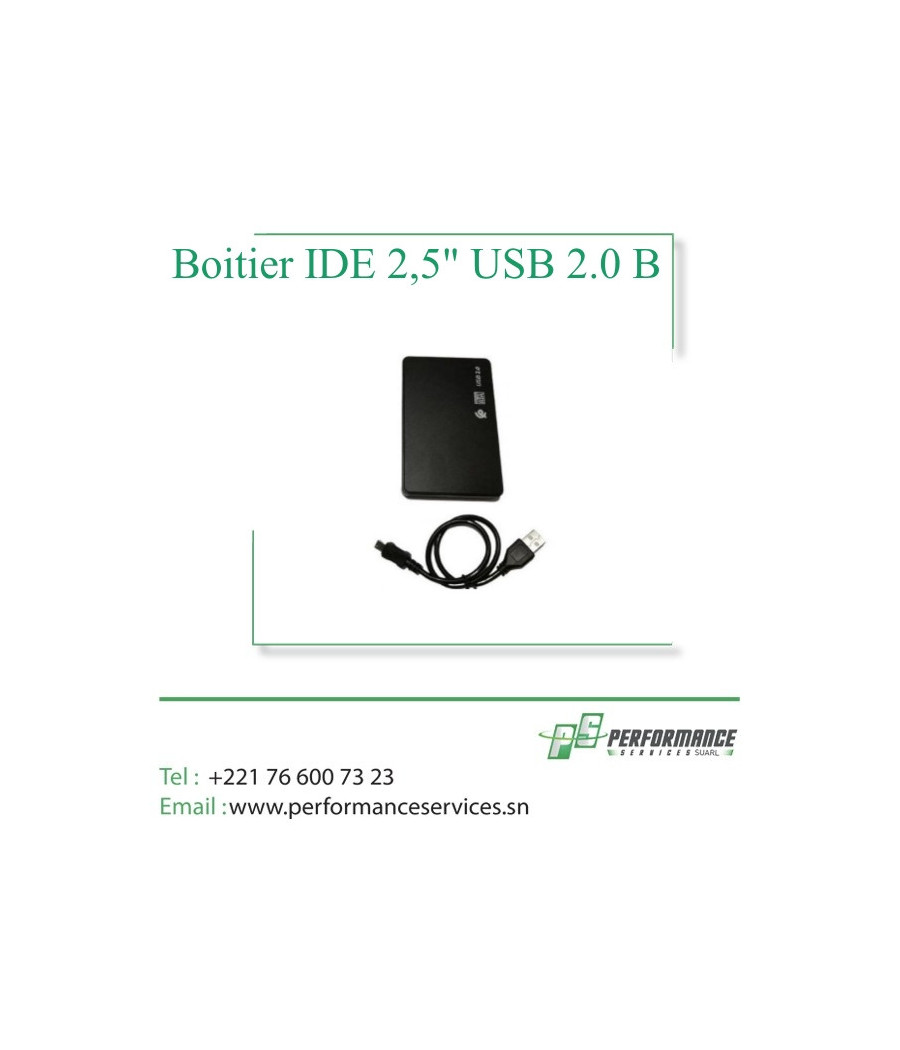 Boîtier Disque  Externe IDE 2,5 pouces USB 2.0 en aluminium