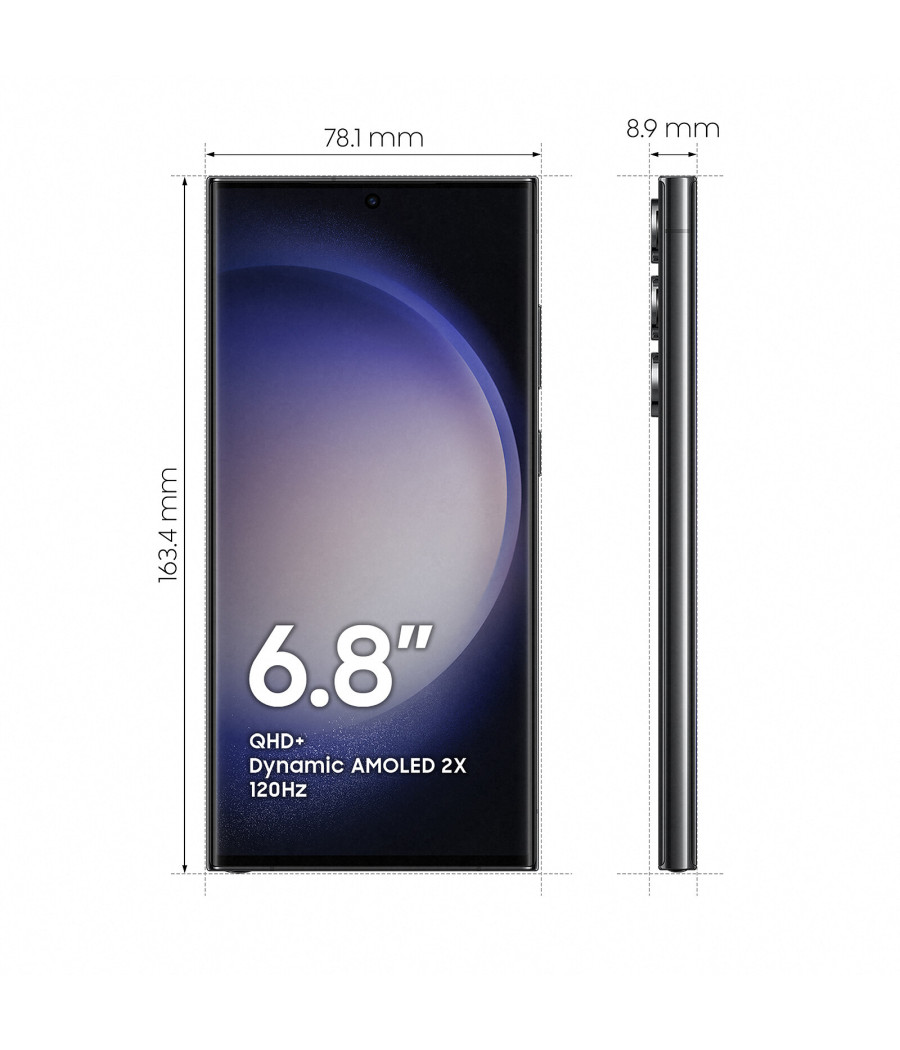 Téléphone Samsung Galaxy S23 Ultra SM-S918B Noir 8 Go / 256 Go