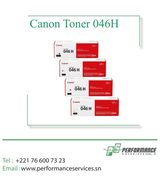 Cartouche de Toner Canon 046H Noir, Cyan, Jaune, Magenta originale