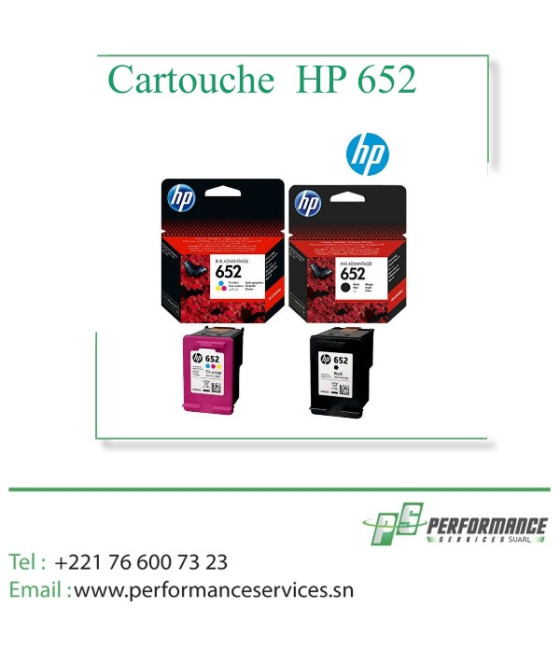 Cartouche  HP 652 Authentique couleur et Noir