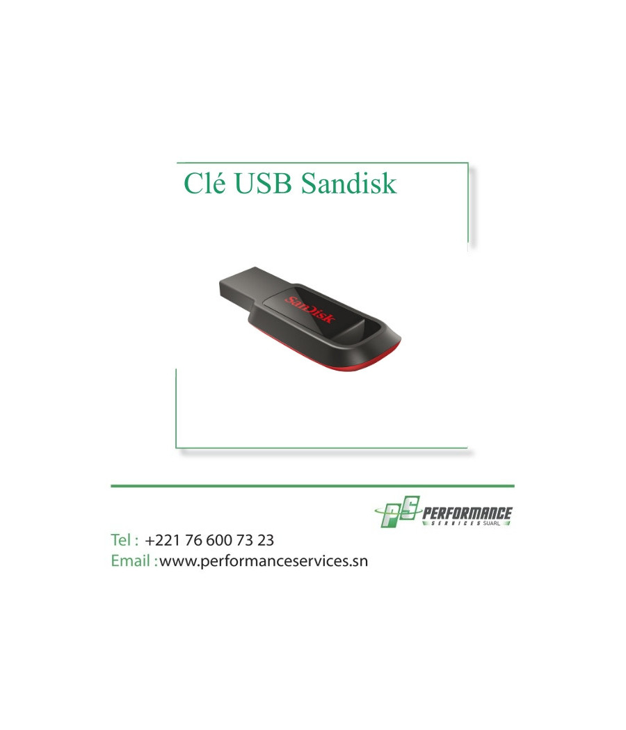 Clé USB SanDisk 2.0 Noir/Rouge