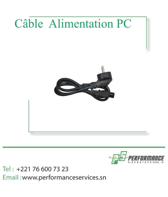 Câble alimentation Secteur C13 Type E PC  Noir 1m50