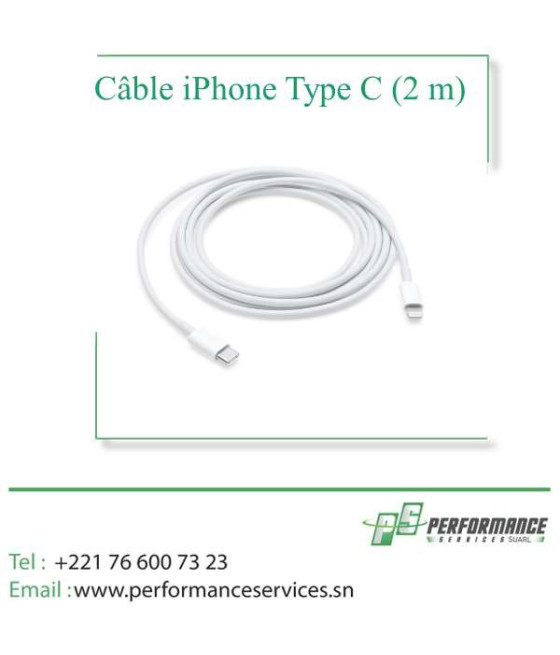Câble IPhone Type-C Vers Lightning (2m)