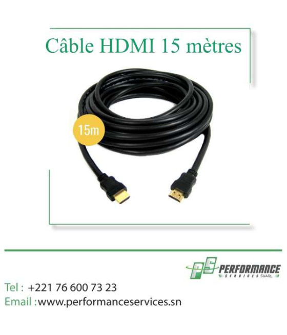 Câble HDMI Haute Vitesse Noir