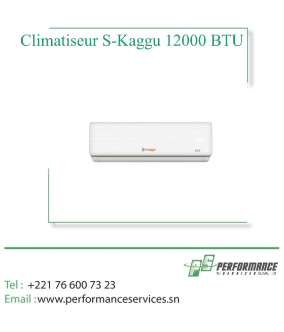 Climatiseur S-Kaggu 12000 BTU ECO  -1,5CV GAZ:410-A