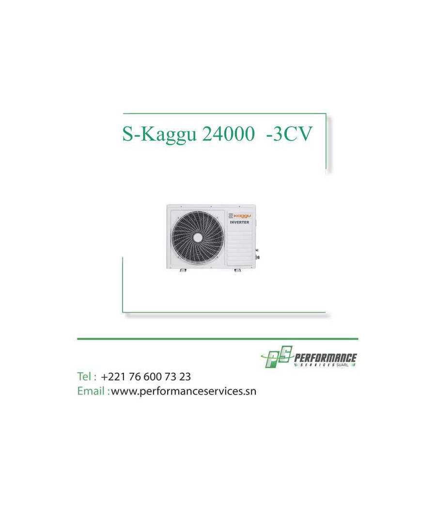 Climatiseur S-Kaggu 24000 BTU ECO  -3CV GAZ:410-A