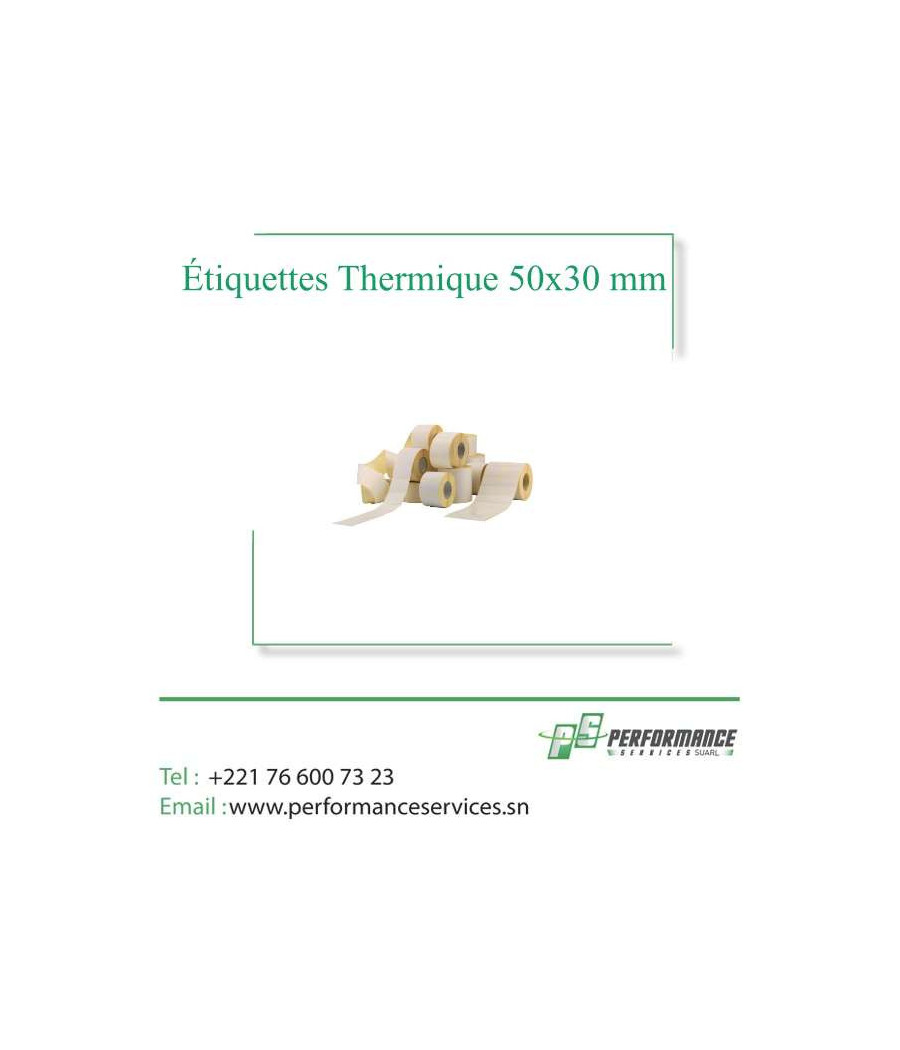 Étiquettes Thermique Eco 50x30 mm