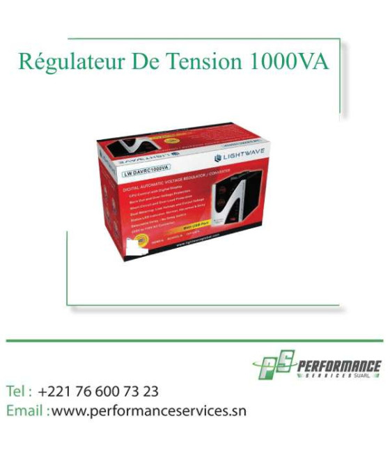 Régulateur De Tension 1000VA + Sortie USB Digital