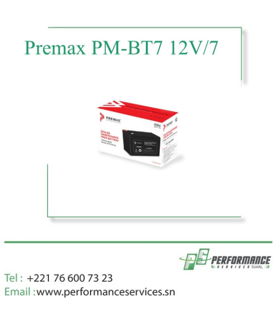 Batterie Onduleur Premax PM-BT7 12V/7AH Noir
