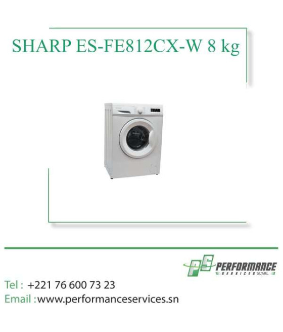 Machine à laver SHARP ES-FE812CX-W 8 kg